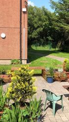 Photo of current garden area at Blackburn Homeless Unit
